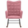 vidaXL Hojdacie kreslo ružov&eacute; zamatov&eacute;
