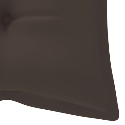 vidaXL Záhradná lavička so sivohnedou podložkou 120 cm teakový masív