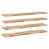 vidaXL Pl&aacute;vaj&uacute;ce police 4 ks 120x30x2 cm olejom sfarben&eacute; mas&iacute;vne drevo ak&aacute;cia