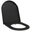 vidaXL WC sedadlo Čierna 49 x 36 x 4 cm Duroplast
