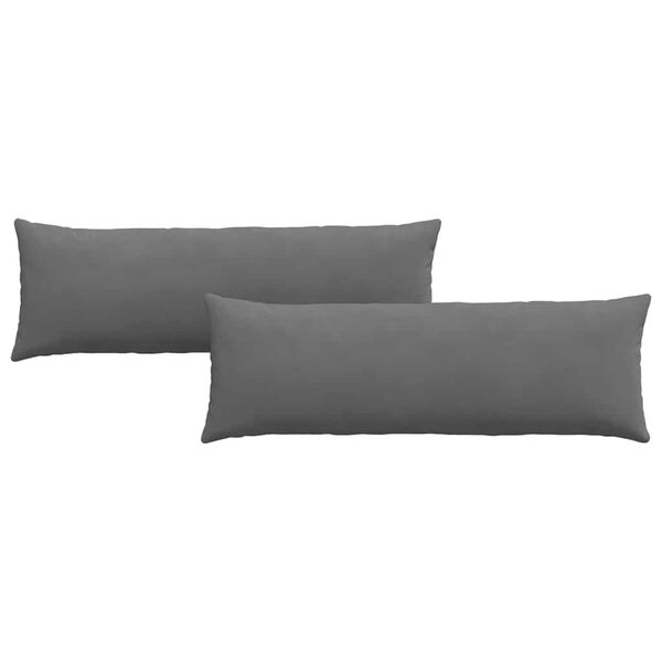 vidaXL Vank&uacute;&scaron;e na pohovku 2 pcs Tmavo &scaron;ed&aacute; 120 x 40 cm l&aacute;tka