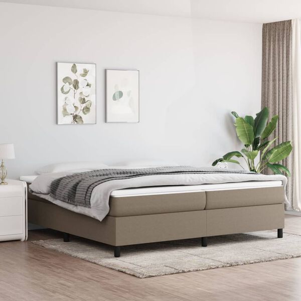 vidaXL Boxspring posteľ s matracom sivohned&yacute; 200x200 cm l&aacute;tka
