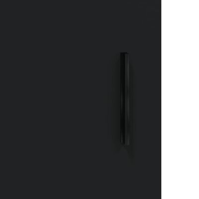 vidaXL Vysoká skrinka čierna 69,5x34x180 cm spracované drevo