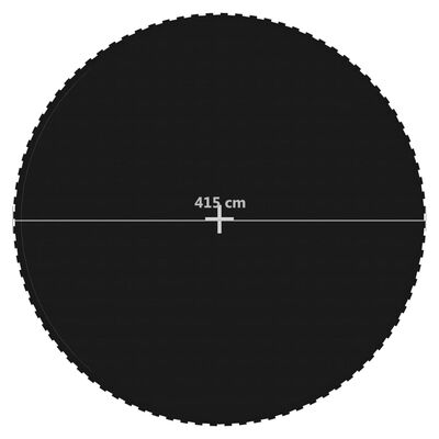 vidaXL Skákacia plocha na 4,57 m okrúhlu trampolínu, látka, čierna
