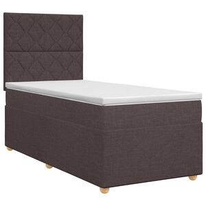 vidaXL Posteľ boxspring s matracom Tmavohned&aacute; 80 x 200 cm L&aacute;tka