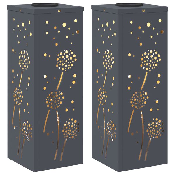 vidaXL Sol&aacute;rne LED svetlo na chodn&iacute;k 2 pcs Antracit