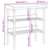 vidaXL Stôl na rastliny s policami 78x38x82,5 cm masívna jedľa