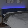 vidaXL Čelo postele s LED modr&eacute; 163x16x78/88 cm l&aacute;tka