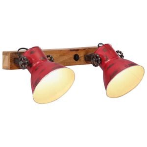 vidaXL Stolov&aacute; lampa 25 W &scaron;muhovan&aacute; červen&aacute; 45x25 cm E27
