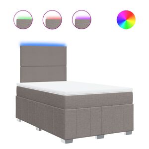 vidaXL Boxspring posteľ s matracom sivohned&yacute; 120x200 cm l&aacute;tka