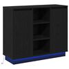 vidaXL LED komoda Čierny dub 90 x 32 x 75 cm Kompozitn&eacute; drevo