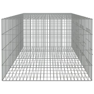 vidaXL 4-panelová klietka pre králiky 217x79x54 cm pozinkované železo