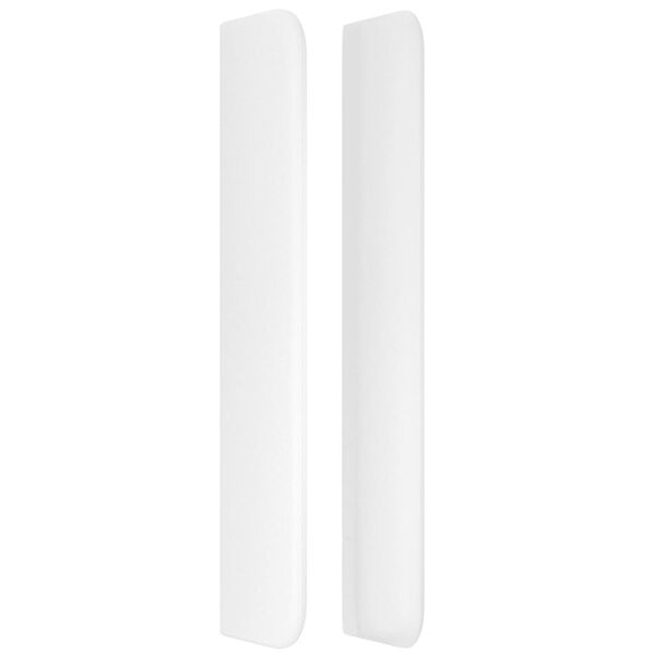 vidaXL Čelo postele so záhybmi biely 203x16x118/128 cm umelá koža