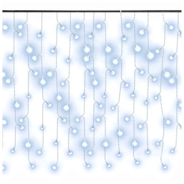 vidaXL LED sveteln&yacute; z&aacute;ves cenc&uacute;le 10 m 400 LED studen&aacute; biela 8 funkci&iacute;