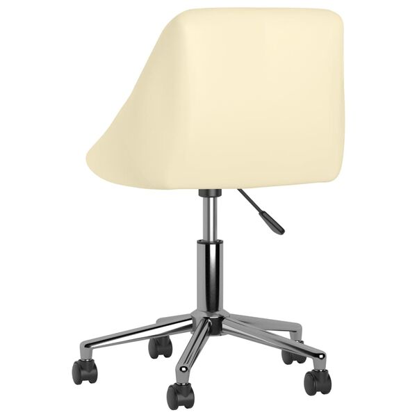 vidaXL Otočn&aacute; jed&aacute;lensk&aacute; stolička kr&eacute;mov&aacute; umel&aacute; koža