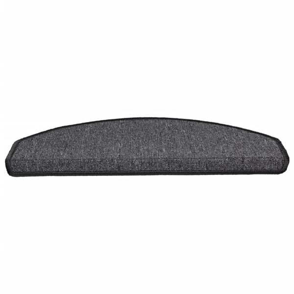 vidaXL Schodov&eacute; rohože 15 ks 65x24x4 cm antracitov&eacute;, polkruhov&eacute;, veľk&eacute;