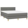 vidaXL Boxspring posteľ s matracom tmavosiv&aacute; 140x200 cm l&aacute;tka