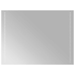 vidaXL Zrkadlo do k&uacute;peľne s LED Priehľadn&aacute; 80 x 60 cm tvrden&eacute; sklo