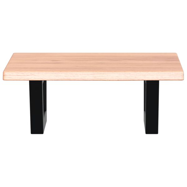 vidaXL Polica pod um&yacute;vadlo, n&aacute;stenn&aacute;, oceľ a dubov&yacute; mas&iacute;v