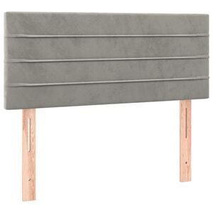 vidaXL Čelo postele bledosiv&eacute; 80x5x78/88 cm zamat