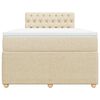 vidaXL Boxspring posteľ s matracom kr&eacute;mov&aacute; 120x190 cm l&aacute;tka