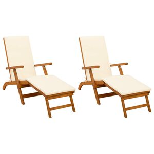vidaXL Skladac&iacute; a polohovateľn&yacute; slnečn&iacute;k 2 pcs 55 x 146 x 91 cm