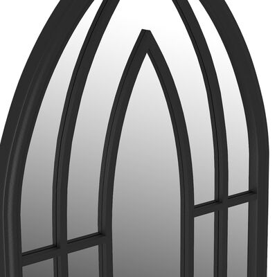 vidaXL Zrkadlo čierne 100x45 cm železo interiérové