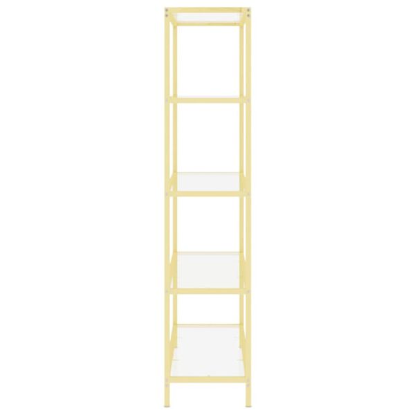 vidaXL Policov&yacute; reg&aacute;l, zlat&yacute; a priehľadn&yacute;, tvrden&eacute; sklo