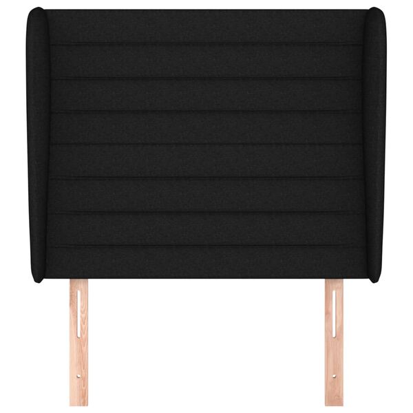 vidaXL Čelo postele so z&aacute;hybmi čierne 93 x 23 x 118/128 cm l&aacute;tka