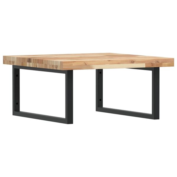 vidaXL Polica pod um&yacute;vadlo n&aacute;stenn&aacute; oceľ a ak&aacute;ciov&yacute; mas&iacute;v