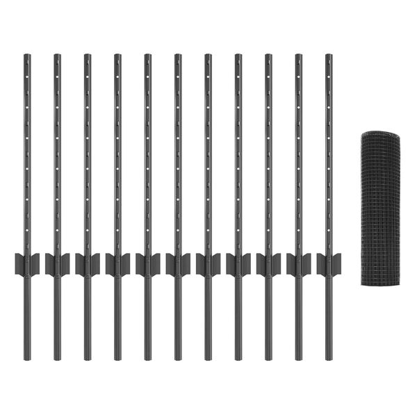vidaXL Plot s podperou Siv&aacute; 0,5 x 25 m Oceľ
