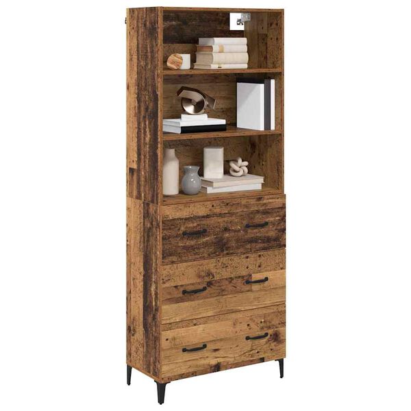 vidaXL Highboard Star&eacute; drevo 69,5 x 34 x 180 cm Kompozitn&eacute; drevo