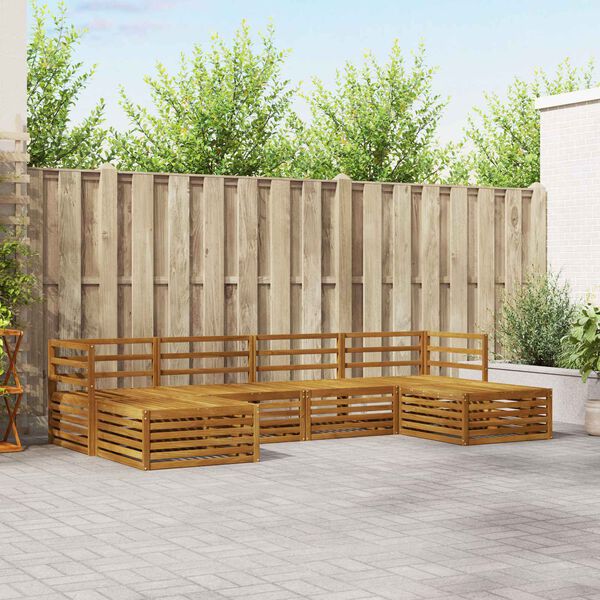 vidaXL S&uacute;pravy pohoviek 6 pcs Pr&iacute;rodn&aacute; Pevn&eacute; ak&aacute;ciov&eacute; drevo