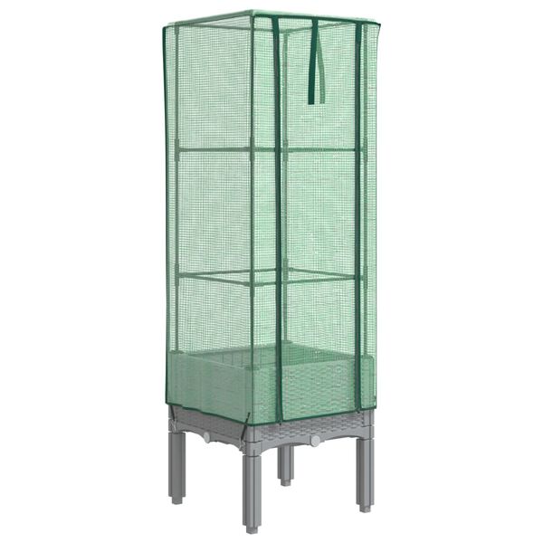 vidaXL Z&aacute;hon s krytom na sklen&iacute;k ratanov&yacute; vzhľad 40x40x140 cm