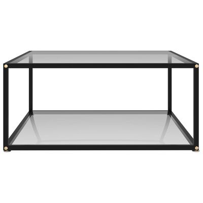 vidaXL Konferenčný stolík, priehľadný 80x80x35 cm, tvrdené sklo