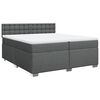 vidaXL Boxspring posteľ s matracom tmavosiv&aacute; 200x200 cm l&aacute;tka