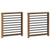 vidaXL Opierka 2 pcs Pr&iacute;rodn&aacute; 60 x 6 x 61 cm Pevn&eacute; ak&aacute;ciov&eacute; drevo