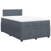 vidaXL Posteľn&yacute; r&aacute;m boxspring s matracom tmavosiv&yacute; 90x190 cm zamat