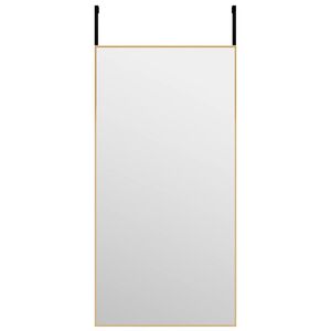 vidaXL Zrkadlo na dvere zlat&eacute; 40x80 cm sklo a hlin&iacute;k