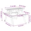 vidaXL Piknikový stôl pre 4 deti s otvorom na dáždnik jedľový masív