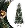 vidaXL Umel&yacute; vianočn&yacute; stromček Zelen&aacute; 240 cm PVC, plast a oceľ