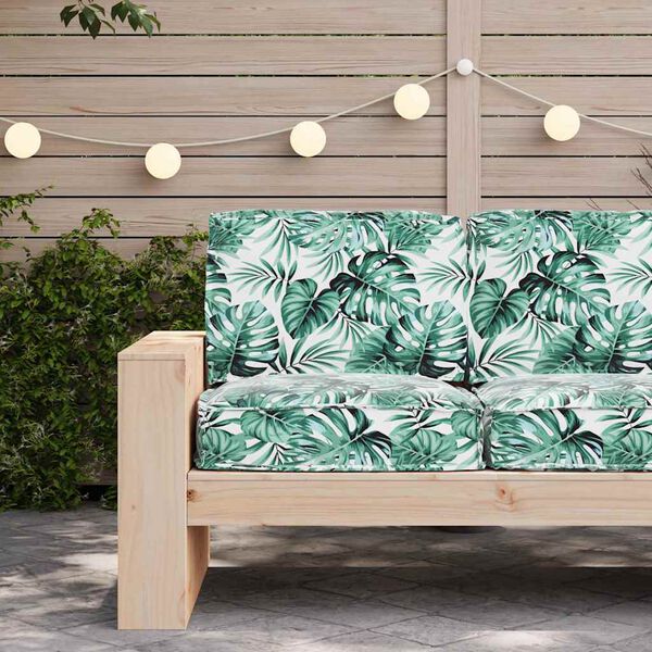 vidaXL Sada vank&uacute;&scaron;ov na palete 2 pcs Vzor s listami 60 x 60 x 12 cm