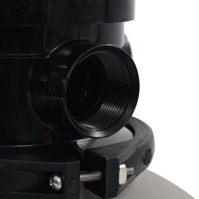 vidaXL Bazénový pieskový filter so 4 polohovým ventilom sivý 350 mm
