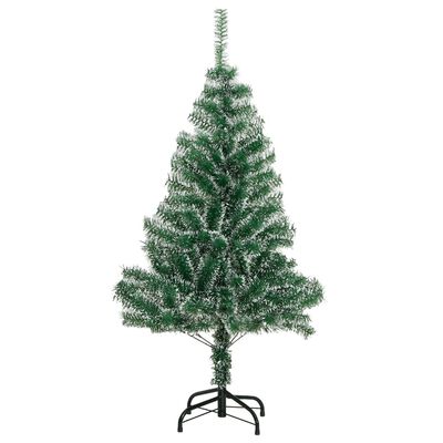 vidaXL Umelý vianočný stromček 150 LED a vločky snehu 150 cm