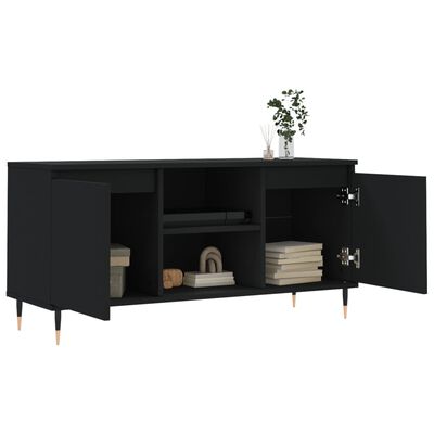vidaXL TV stolík čierny 104x35x50 cm kompozitné drevo