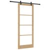vidaXL Posuvn&eacute; dvere ORKDAL Pr&iacute;rodn&aacute; a čierna 93 x 232 cm