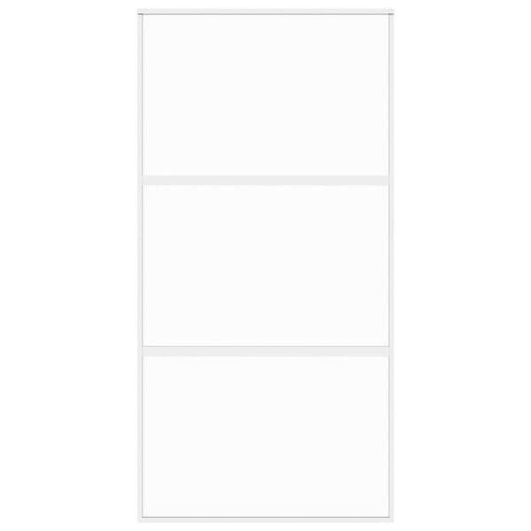 vidaXL Posuvné dvere biele 102,5x205 cm tvrdené sklo a hliník