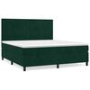 vidaXL Posteľn&yacute; r&aacute;m boxsping s matracom tmavozelen&yacute; 160x200 cm zamat