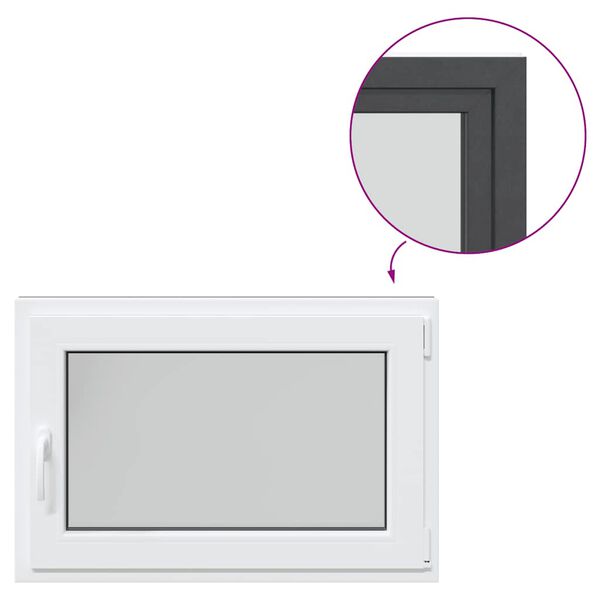 vidaXL Okno do suter&eacute;nu "RISOR" 90x70 cm otv&aacute;ravo-sklopn&eacute; DIN prav&eacute; antracitov&eacute;