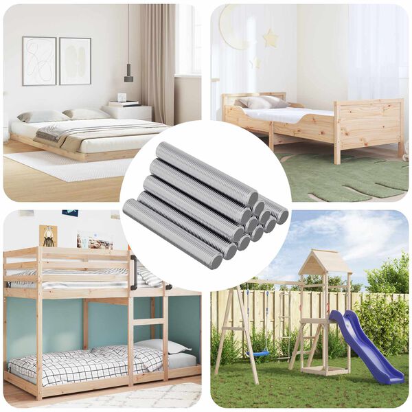 vidaXL Skrutkov&aacute; tyč 1000 pcs Strieborn&aacute; Oceľ